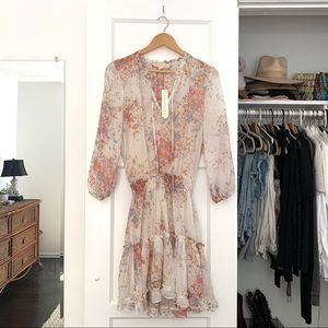 Love Stitch Floral Mini Dress